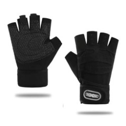 GUANTES DE TELA PARA GYM UNISEX NEGRO L