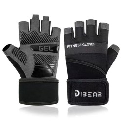GUANTES CULTURISMO ANTIDESLIZANTE NEGRO M