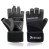 GUANTES CULTURISMO ANTIDESLIZANTE NEGRO M