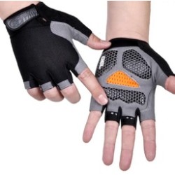 GUANTES TRANSPIRABLES NEGRO NARANJA L