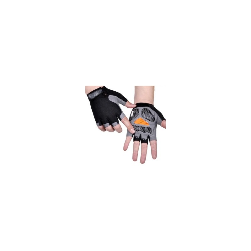 GUANTES TRANSPIRABLES NEGRO NARANJA L
