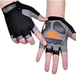 GUANTES TRANSPIRABLES NEGRO NARANJA L