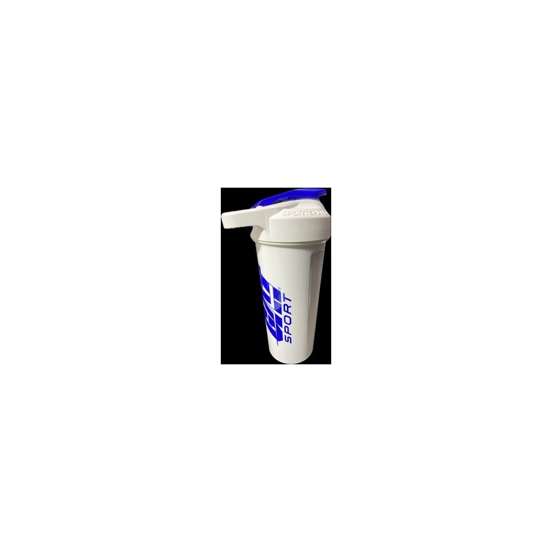 SHAKER GAT SPORT 20 OZ WHITE WIT LOGO BLUE