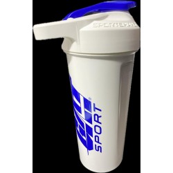SHAKER GAT SPORT 20 OZ WHITE WIT LOGO BLUE