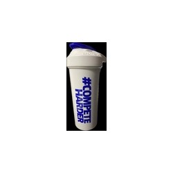 SHAKER GAT SPORT 20 OZ WHITE WIT LOGO BLUE