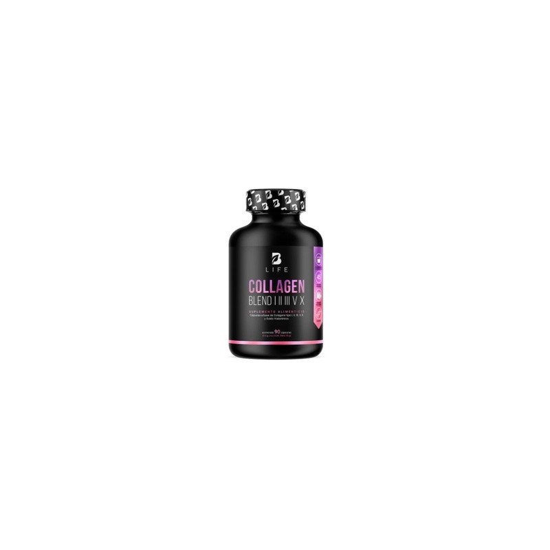 BLIFE Collagen Blend I II III V X | Colágeno Hidrolizado Tipo I, II, III, V y X × 4 90 Caps | 500 mg