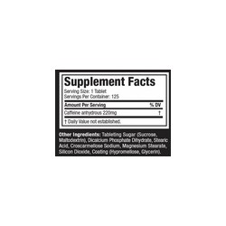 MUSCLETECH PLATINUM 100% CAFFEINE 125 SERVS