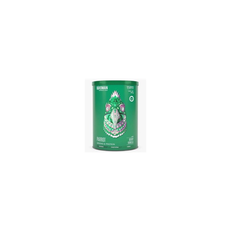 BIRDMAN PARROT GREENS & PROTEIN BERRY VAINILLA 210GR 7 SERVICIOS